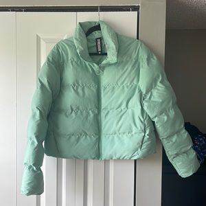 Gymshark mint hip-cut puffer coat